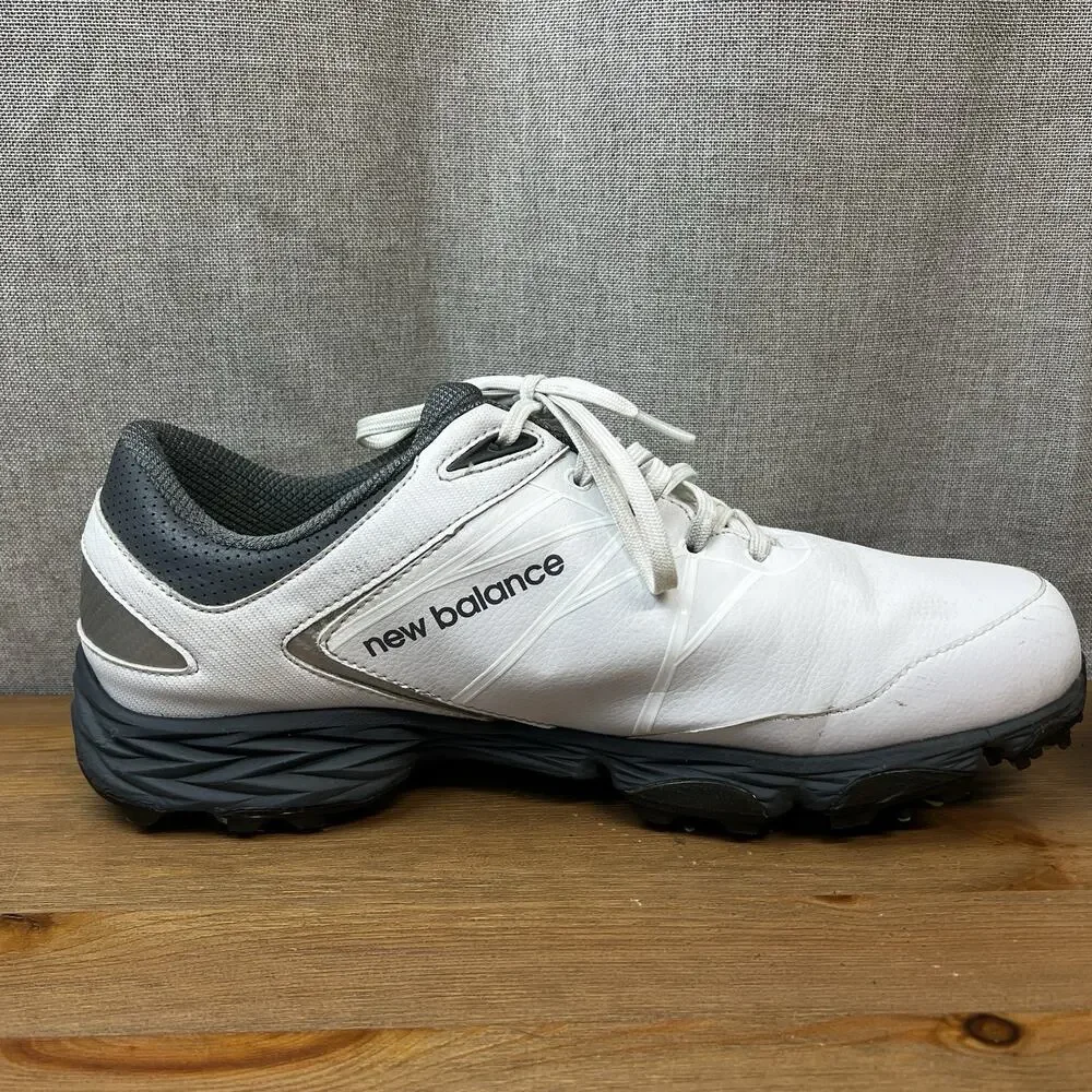 New Balance Striker Golf Shoes Men’s 11 Spiked Waterproof White Gray EU 46